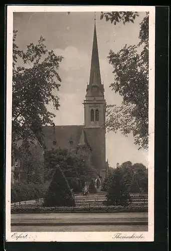 AK Erfurt, Blick zur Thomaskirche