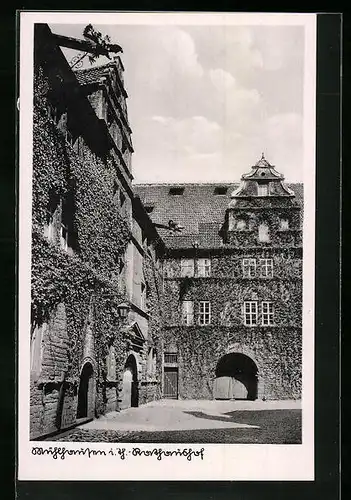 AK Mühlhausen i. Th., Ansicht des Rathaushofs