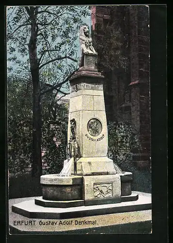 AK Erfurt, Gustav Adolf Denkmal