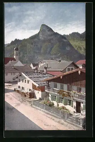 AK Oberammergau, Dorfansicht mit Kofel