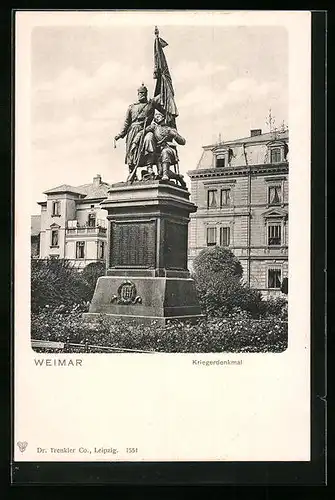 AK Weimar, Ansicht des Kriegerdenkmals