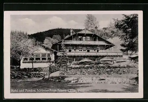 AK Tabarz /Thür., Hotel und Pension Schweizerhaus