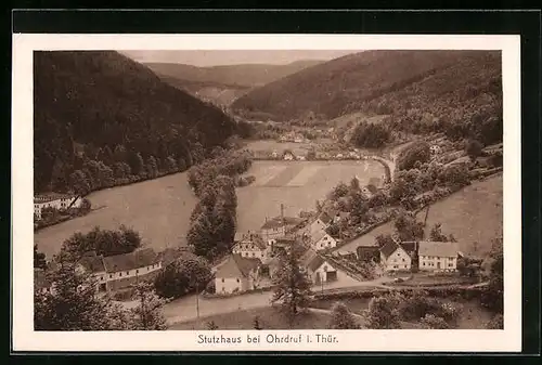 AK Stutzhaus /Ohrdruf, Ortspartie mit Umland