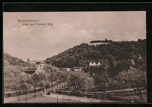 AK Waltershausen i. Thür., Blick vom Tabarzer Weg