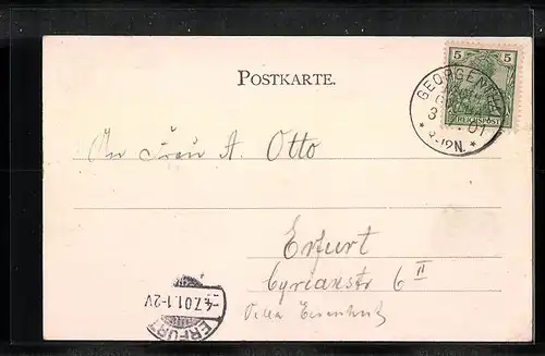 AK Bad Georgenthal, Bootspartie auf dem See