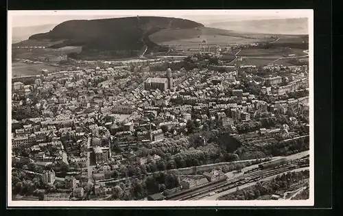 AK Annaberg /Erzgeb., Fliegeraufnahme mit Kirche