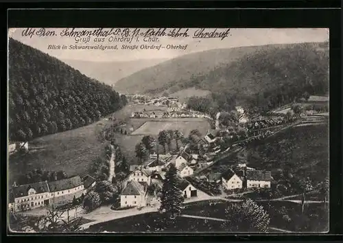 AK Ohrdruf, Blick vom Schwarzwaldgrund