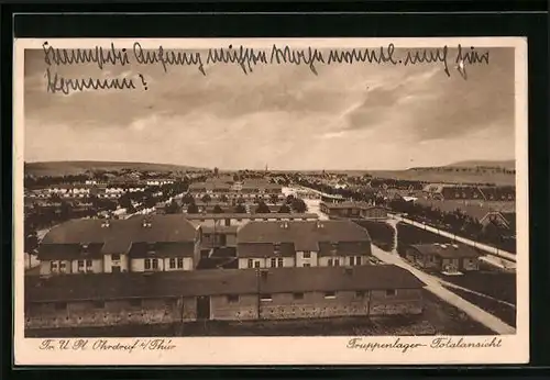 AK Ohrdruf, Truppenübungsplatz, Totalansicht