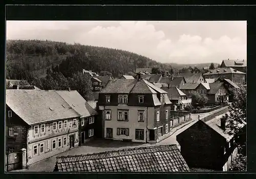 AK Stützerbach /Thür. Wald, Ortspartie am Gasthaus Schwarzer Adler