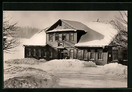 AK Stützerbach, Haus am Auerhahn im Winter