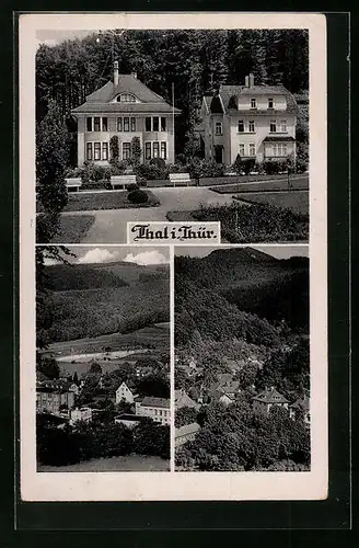 AK Thal /Thür., Villen, Ortsansicht aus der Vogelschau