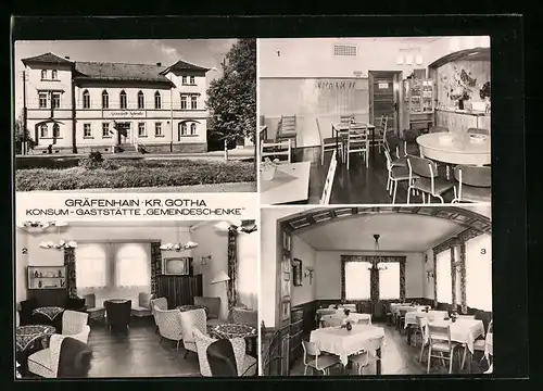AK Gräfenhain /Kr. Gotha, Konsum-Gaststätte Gemeindeschenke