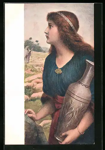 Künstler-AK sign. Hering: Rahel mit Amphore