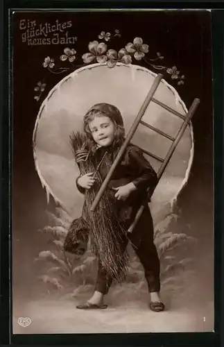 AK Kleiner Schornsteinfeger mit Leiter