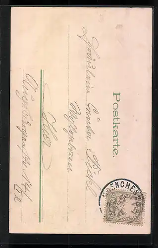 AK Osterengel mit Harfe