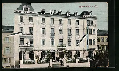 AK Rüdesheim a. Rh., Hotel Massmann