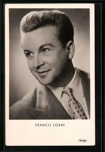 AK Schauspieler Francis Lorry im Anzug mit Krawatte