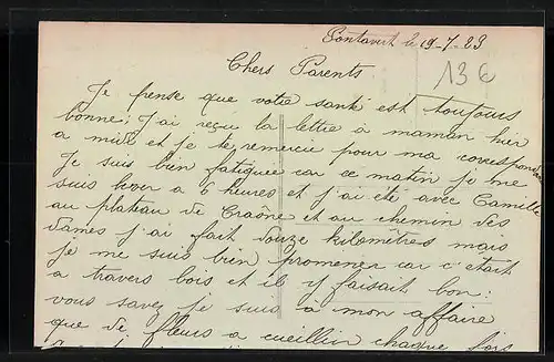 AK Pontavert, Grande Rue et Église