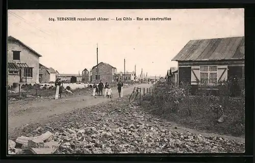 AK Tergnier, Les Cités, Rue en construction