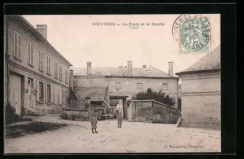 AK Coeuvres, La Poste et le Moulin