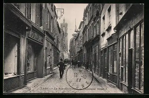 AK Laon, La Rue Chatelaine