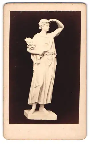 Fotografie unbekannter Fotograf und Ort, Statue: Sammlerin