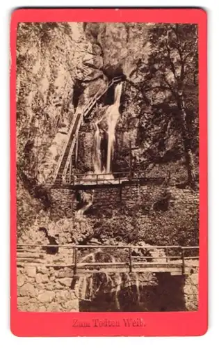 Fotografie Nicolaus Kuss, Mariazell, Ansicht Mürzsteg, Partie am Wasserfall zum todten Weib