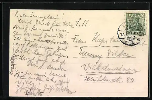 AK Kriegsschiff SMS Lothringen vor Anker liegend