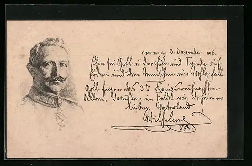 AK Portrait von Kaiser Wilhelm II.