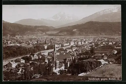 AK Fritz Gratl: Innsbruck, Teilansicht gegen Süden
