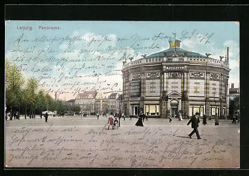 AK Leipzig, Panorama mit Rundbau