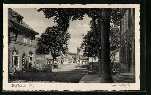 AK Bad Sassendorf /Kreis Soest, Kaiserstrasse mit Geschäft