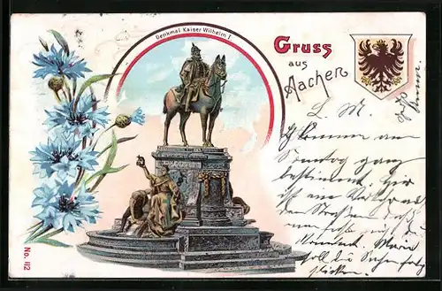 AK Aachen, Denkmal Kaiser Wilhelm I.