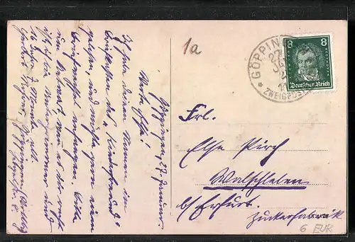 AK Göppingen, Reisende am Bahnhofsplatz