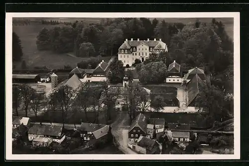 AK Rammenau, Fliegeraufnahme mit Schloss