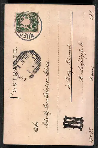 Künstler-AK Nürnberg, Ortspartie am Henkersteg