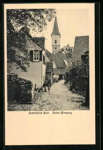 AK Schwäbisch Hall, Unter-Limpurg mit Kirche