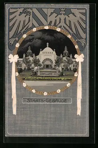 AK Nürnberg, Staats-Gebäude, Bayer. Jubiläums-Landes-Ausstellung 1906