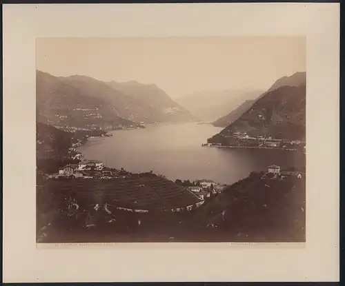 Fotografie Nessi, Como, Ansicht Lago di Como, Secondo Bacino, Weingut am Seeufer, Panorama-Ausblick