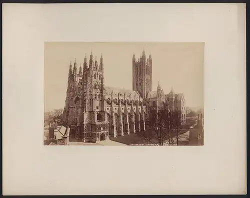 Fotografie J. V. Royaume-Uni, Ansicht Canterbury, Kathedrale in der Totalen