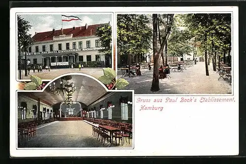 AK Hamburg-Rothenburgsort, Gasthaus Paul Bock`s Etablissement