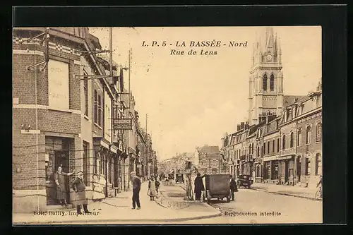 AK La Bassée, Rue de Lens