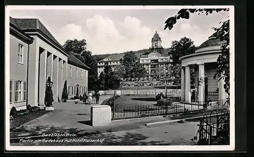 AK Bad Liebenstein, Partie am Badehaus mit Hotel Kaiserhof