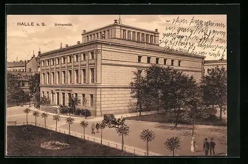 AK Halle /S., Universität aus der Vogelschau