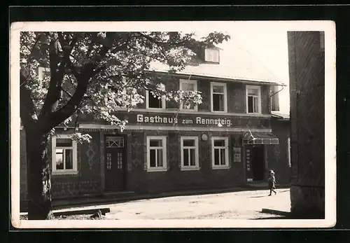 AK Masserberg /Thür. Wald, Blick auf das Gasthaus zum Rennsteig