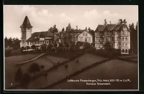 AK Finsterbergen Thür. Wald, Blick auf das Kurhaus Felsenstein