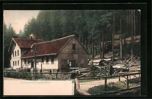 AK Friedrichroda, Blick auf die Schauenburgmühle