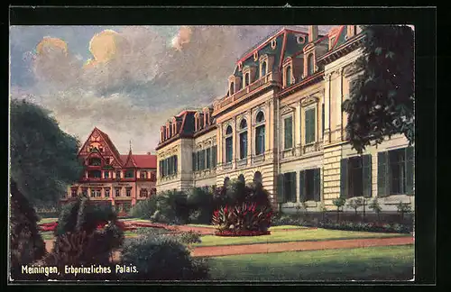 Künstler-AK Meiningen, Erbprinzliches Palais