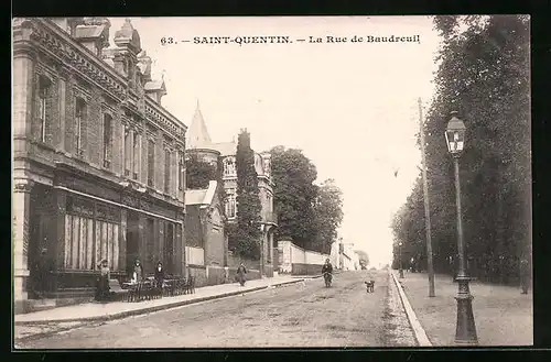AK Saint-Quentin, La Rue de Baudreuil