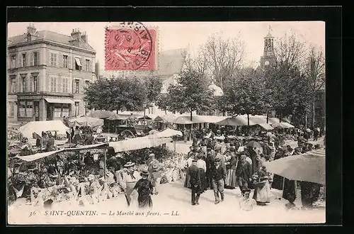 AK Saint-Quentin, Le Marché aux fleurs